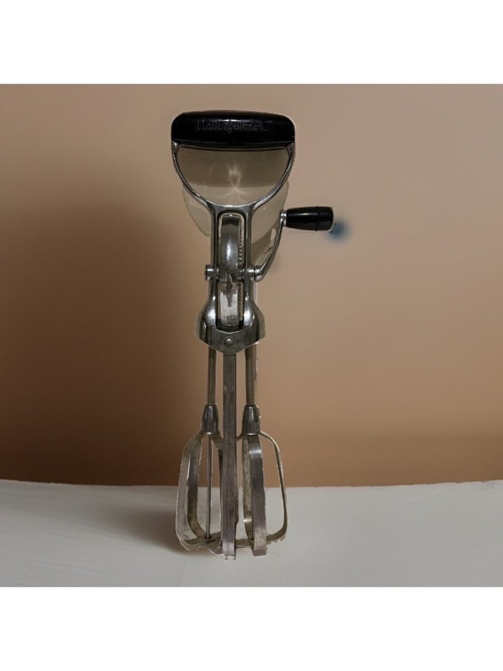 Vintage Maid Of Honor Hand Crank Mixer Egg Beater Stainless Steel Made in USA